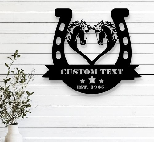 Personalised horseshoe horse - horseshoe, &