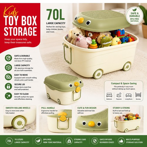 70l toy box - 70l, storage