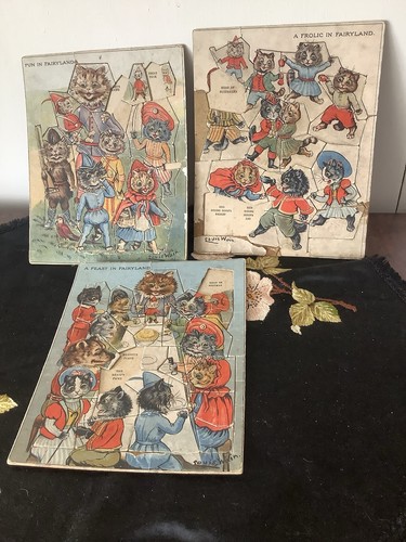 Rare louis wain jigsaws - louis, set