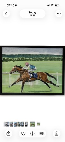 Original horse racing - racing, painting