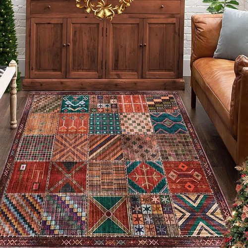 Round rug washable - round,