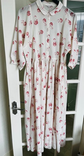 Cabbages roses cotton dress - cabbages,