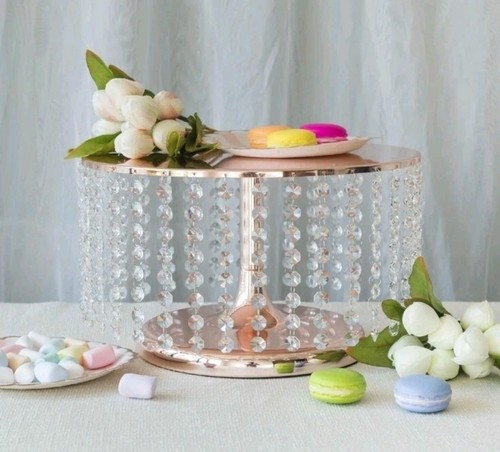 Rose gold crystal cake stand - cake,