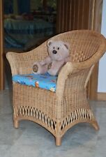 Kids Lloyd loom style cane chair ... Candy brown wicker childs chair