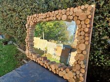 Bespoke hand crafted one of wooden surround mirror 