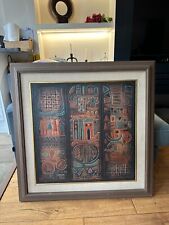 IRAQI ART WITH FRAME, STAMP OF