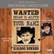 Personalised Western Wanted
