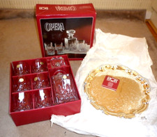 Jewellers Collection Crystal Decanter and Glasses with Silver Plated Tray - NEW