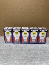 Maxim 100w Bayonet B22 x5 Old Fashioned Type Pearl Proper Light Bulbs New Boxed