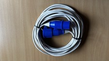 10 Metre Caravan Camping Hook-Up 3 Pin Male - Female Extension Mains Cable.