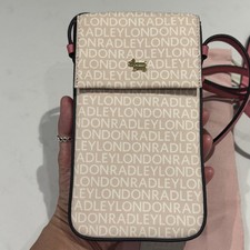 NEW Radley Medium Crossbody Mobile Phone Bag - Pink Logo Design