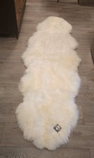 True Icelandic Sheepskin Rug Ivory Soft Natural Real Sheepskin Genuine Rug