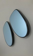 RARE 2x NEW M5 Blue Mirror Glass Heated With Housing Frame For BMW E39