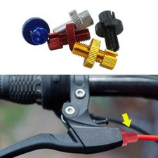 2x Aluminum Motorcycle Parts Break Clutch Throttle Cable Wire Adjuster M10 Screw