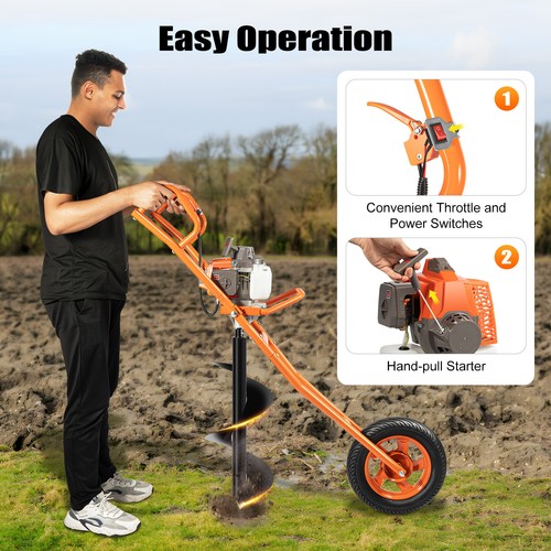 63cc stroke ground auger - 2-stroke,