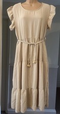 DRESS GYPSY  STYLE CREAM BEIGE