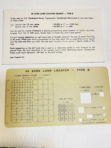 Vtg acre land locater - locater, type