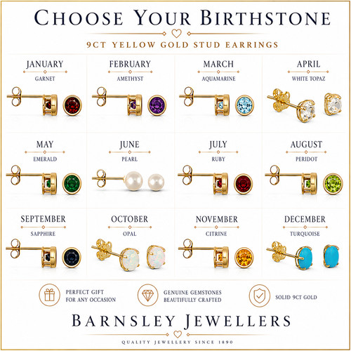 9ct yellow gold - yellow, birthstone