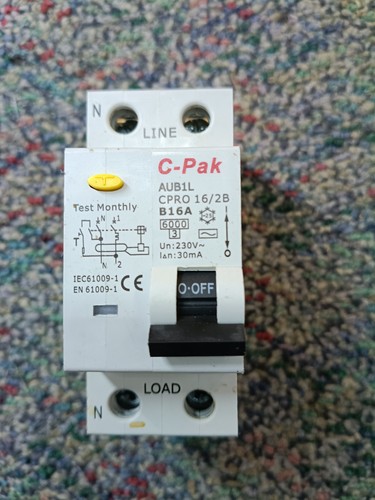 Pak 16a 30ma rcbo - double, dp