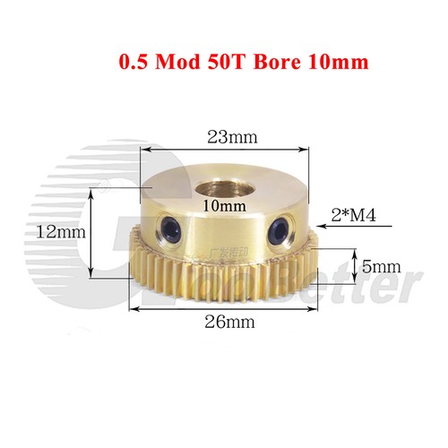 Mod brass pinion spur - mod,
