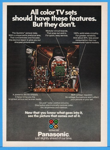 1974 panasonic color sets - panasonic, tv