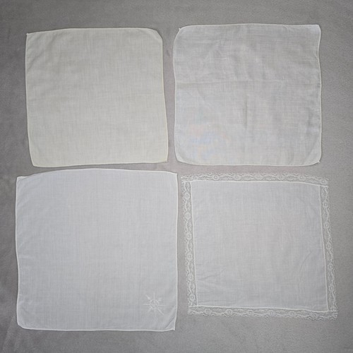 Vintage white handkerchiefs - vintage,
