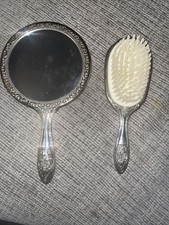 Antique Silver Mirror And