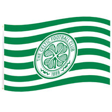 Celtic FC Flag HP Green White Hoop (5ft x 3ft) Official Licensed Merchandise