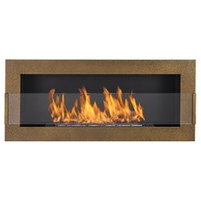 Bio ethanol fireplace wall