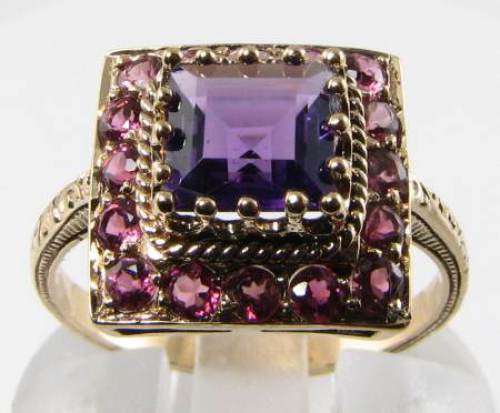 9ct gold amethyst - 9k,
