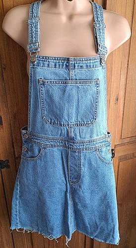 Bib brace denim skirt by - &,