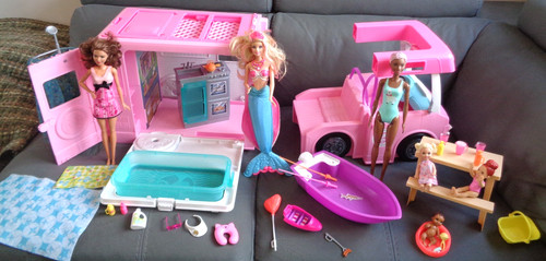 Barbie dream camper van - barbie, 3-in-1