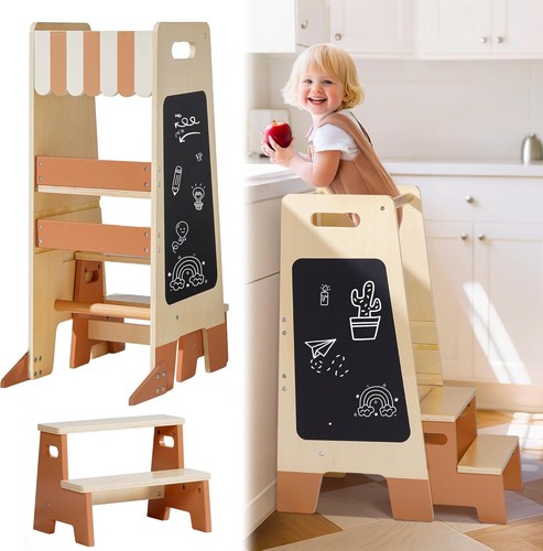 Wooden learning tower with - tower,