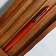 Nakaya Writer Long Ebonite Urushi 14K Fountain Pen Vermilion UEF Nib Unused