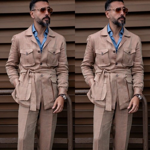 Solid khaki men - solid, summer