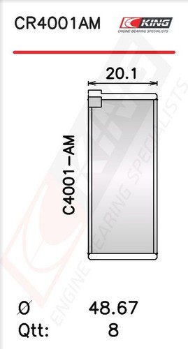 King cr4001am connecting rod - cr4001am,
