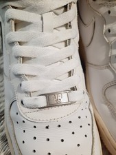 Nike AF1 Air Force Ones 82 Mid Top White Trainers UK 5.5 EU 38.5 Leather Unisex 