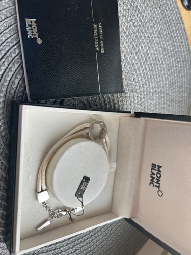 Mont blanc silver bracelet - silver,