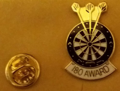 180 darts dartboard lapel