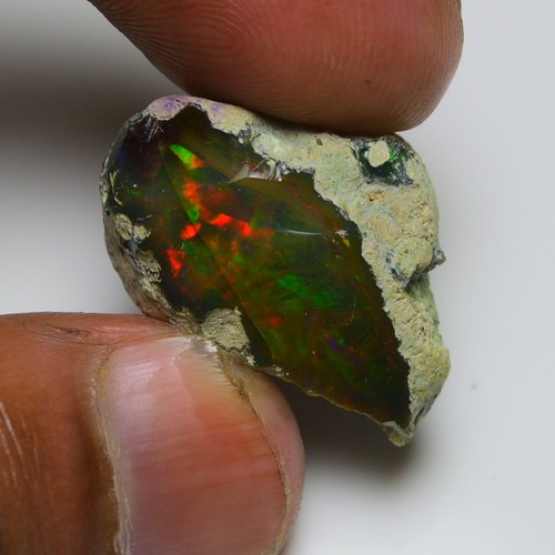 Natural black opal rough - 24,