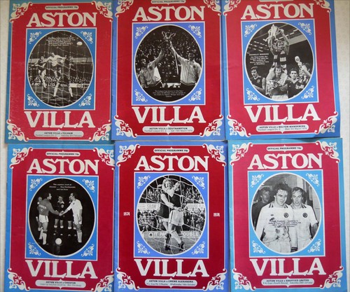 Six aston villa programmes - six,