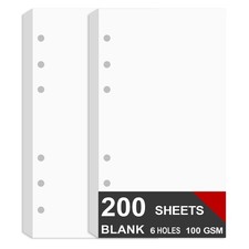 A6 Binder Refill Paper, 200