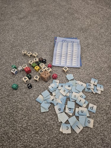 Spare dice scrabble letters - spare,