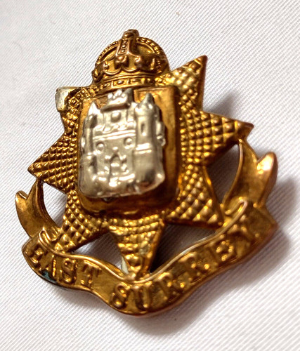 Ww1 east surrey regiment cap - ww1,
