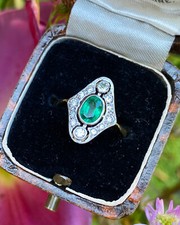Art Deco Emerald and Diamond