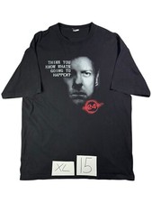 2007 Jack Bauer 24 TV Show Promo T-shirt size Men's XL Black Short Sleeve