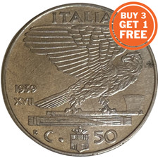 50 ITALIAN CENTESIMI -VITTORIO