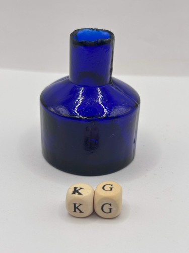 Old cobalt blue - , glass