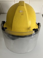 Cromwell Genuine Fire Service Helmet With Neck Covering Front Visor Collectible