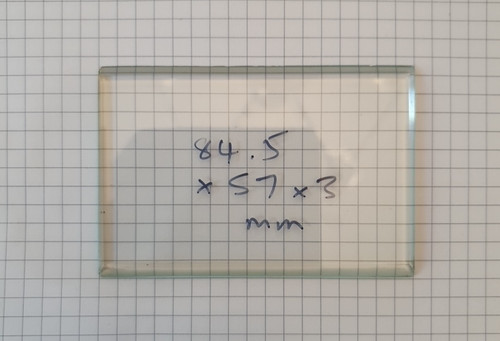 Bevelled carriage clock glass - bevelled,